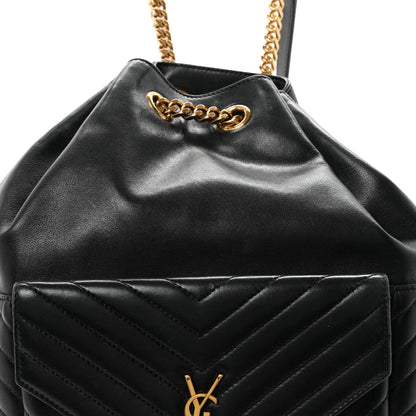 Saint Laurent Lambskin Matelasse Monogram Joe Backpack Black 7 of 9