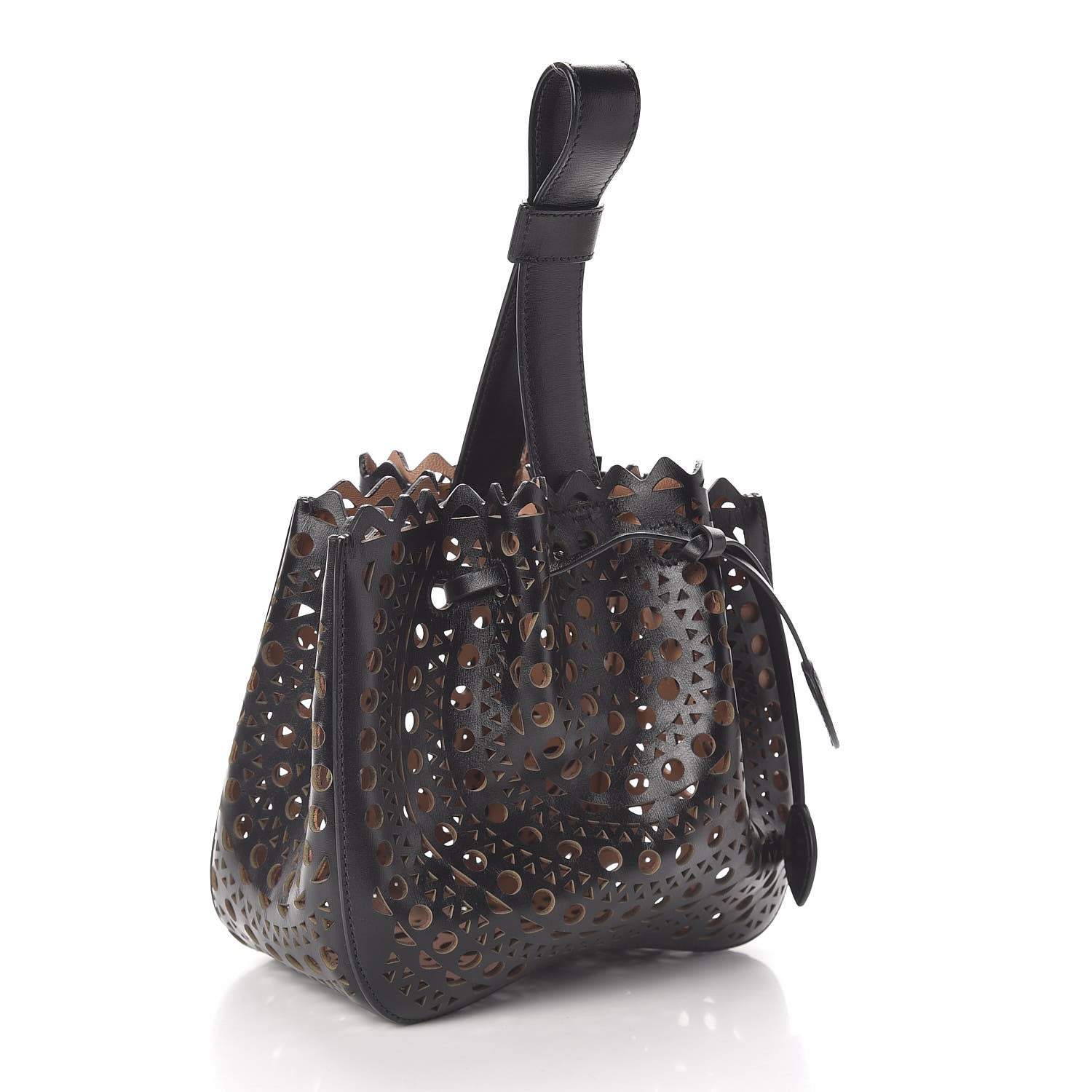 Alaia Lux Calfskin Vienne Rose-Marie 19 Bag Black 3 of 10