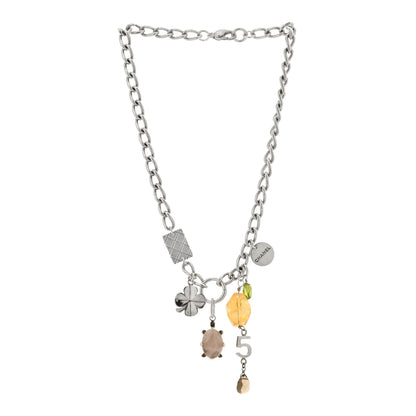 Chanel Sterling Silver Citrine Smoky Quartz Rose Quartz Peridot Charm Necklace 2 of 3