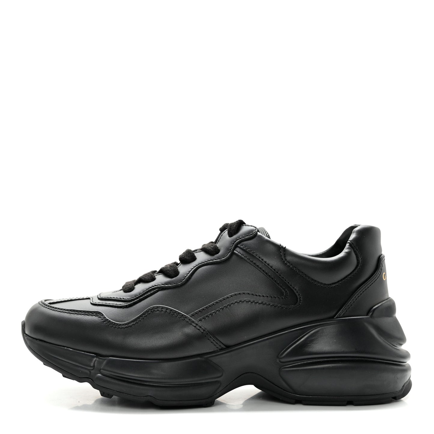 Calfskin Rhyton Sneakers 36.5 Black