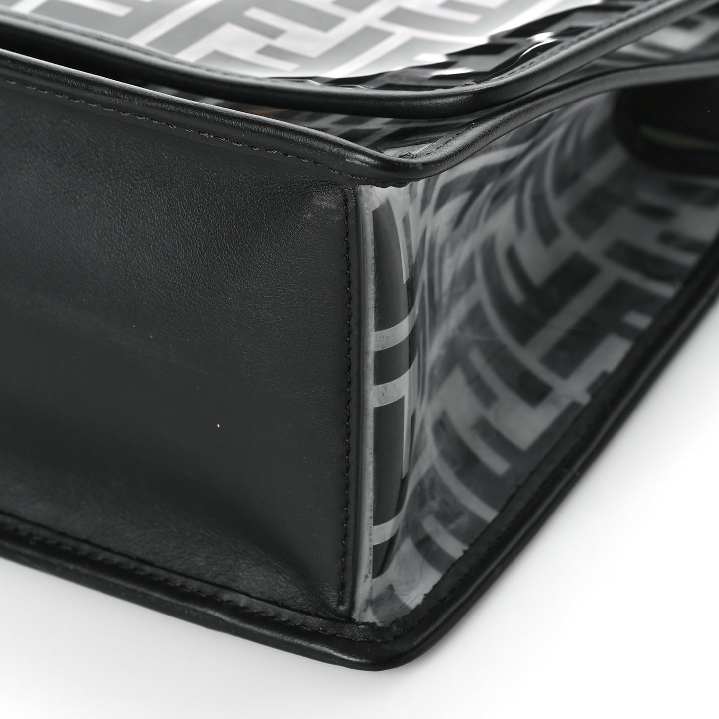 TPU FF Calfskin F is Fendi Kan I Shoulder Bag Black