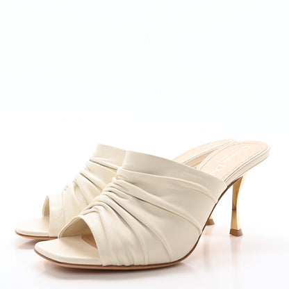 Christian Dior Lambskin D-Fame Mule Sandals 40 Off White 4 of 10
