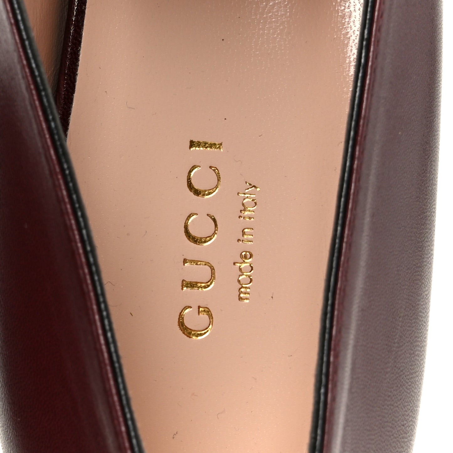 Malaga Kid Womens GG Marmont Loafers 40.5 Vintage Bordeaux