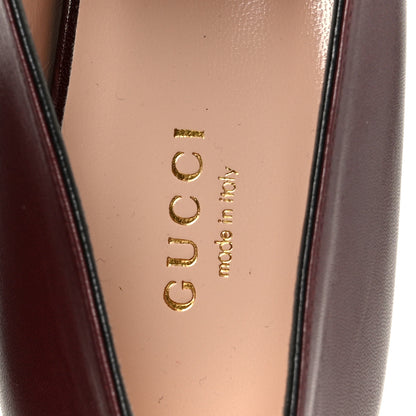 Gucci Malaga Kid Womens GG Marmont Loafers 40.5 Vintage Bordeaux 7 of 9