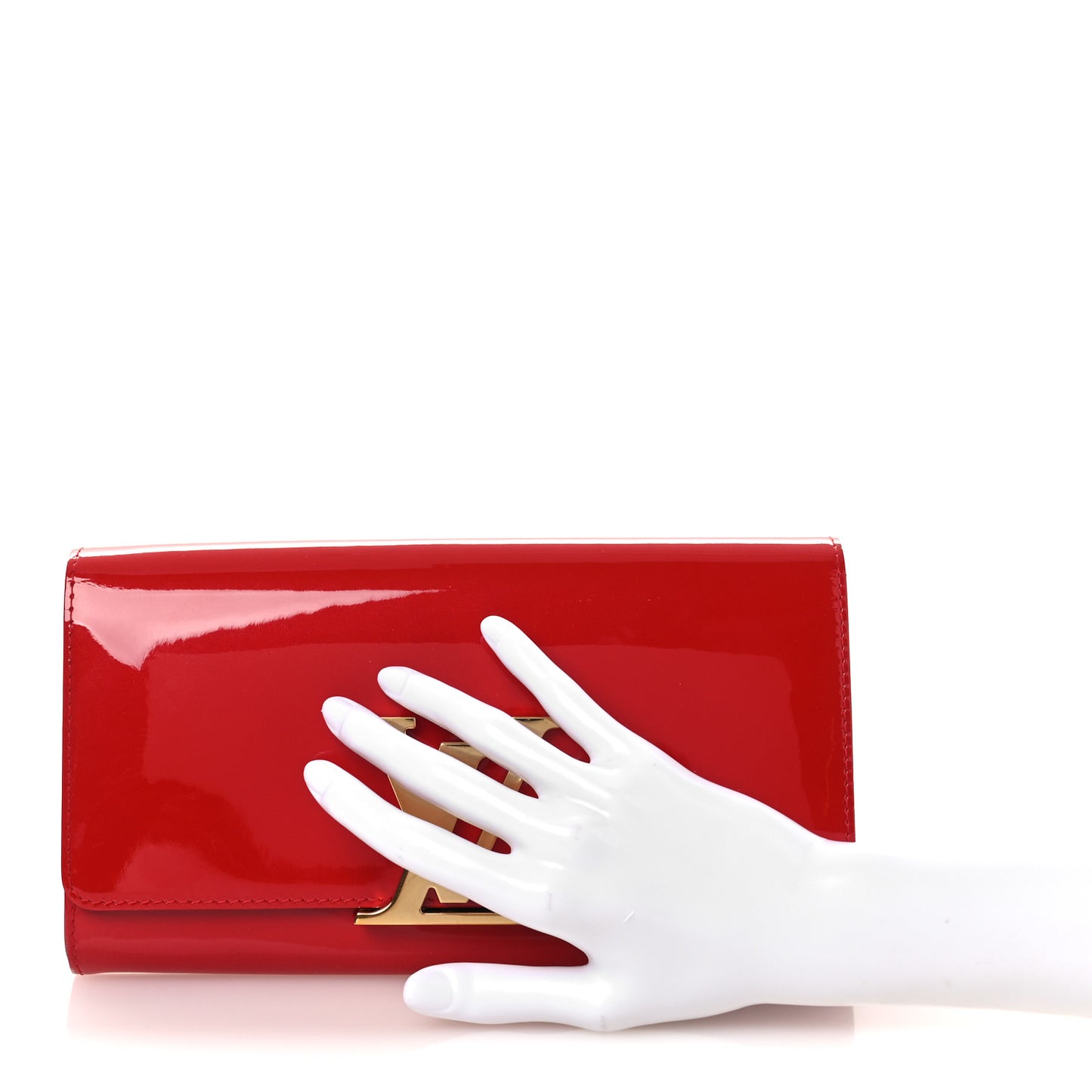 Patent Louise Clutch Cherry