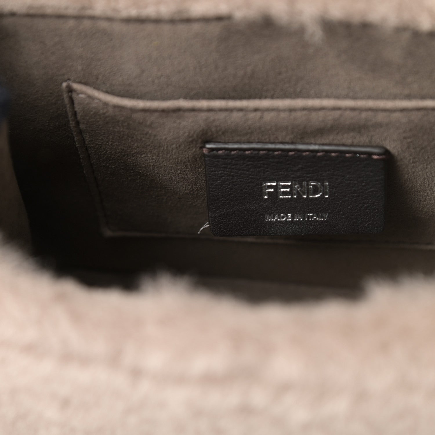 Fendi Shearling Vitello Century F is Fendi Small Kan I Shoulder Bag Pink Tortora Blue 11 of 11