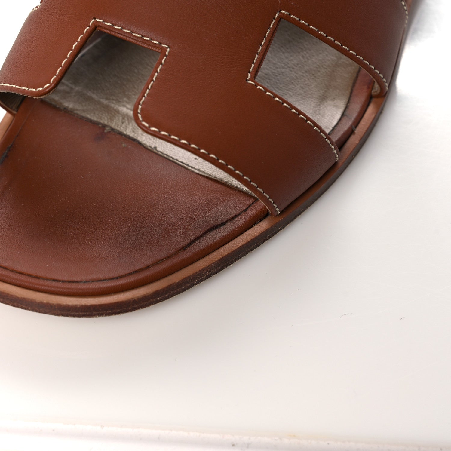 Hermes Box Calfskin Oran Sandals 40 Gold 16 of 23