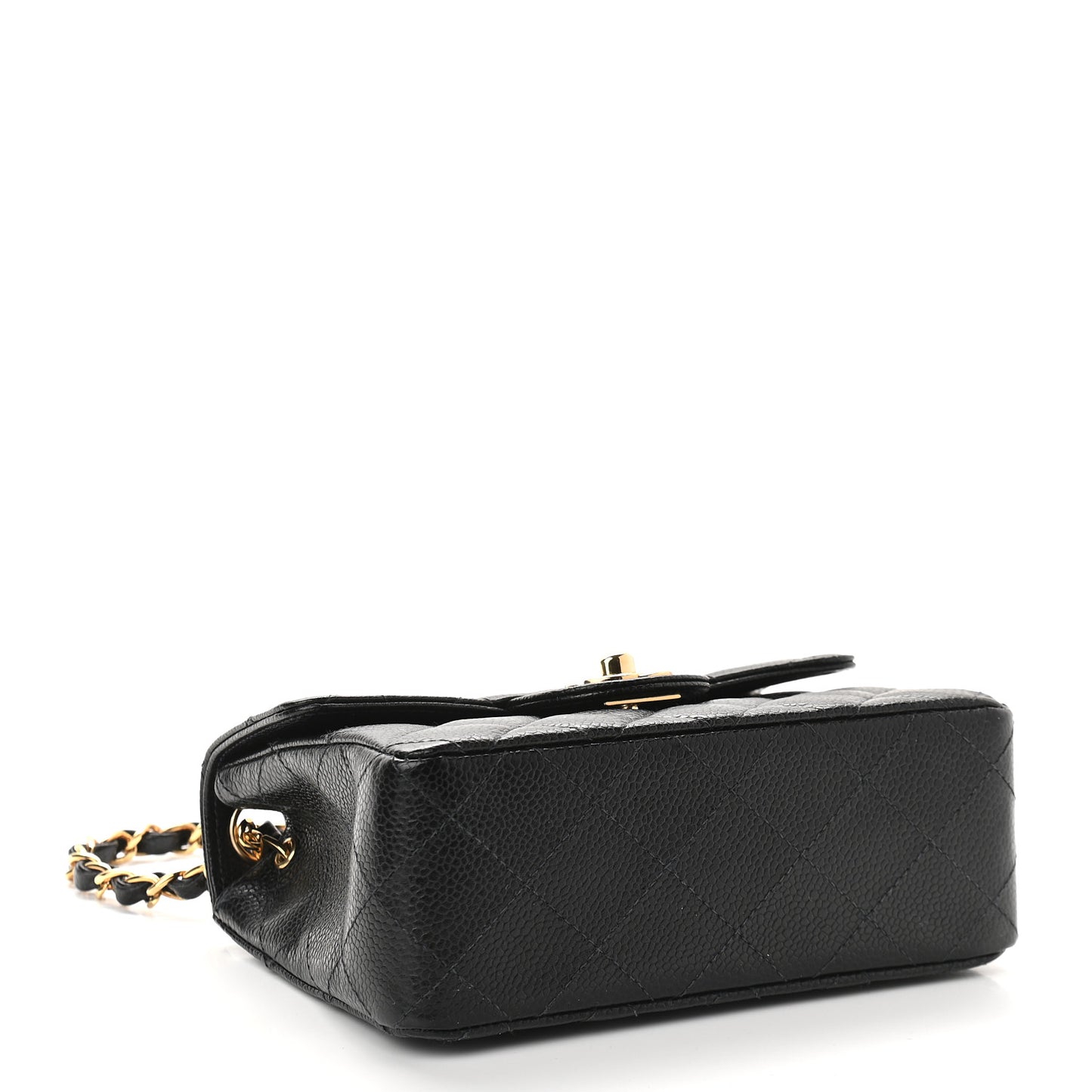 Caviar Quilted Mini Square Flap Black