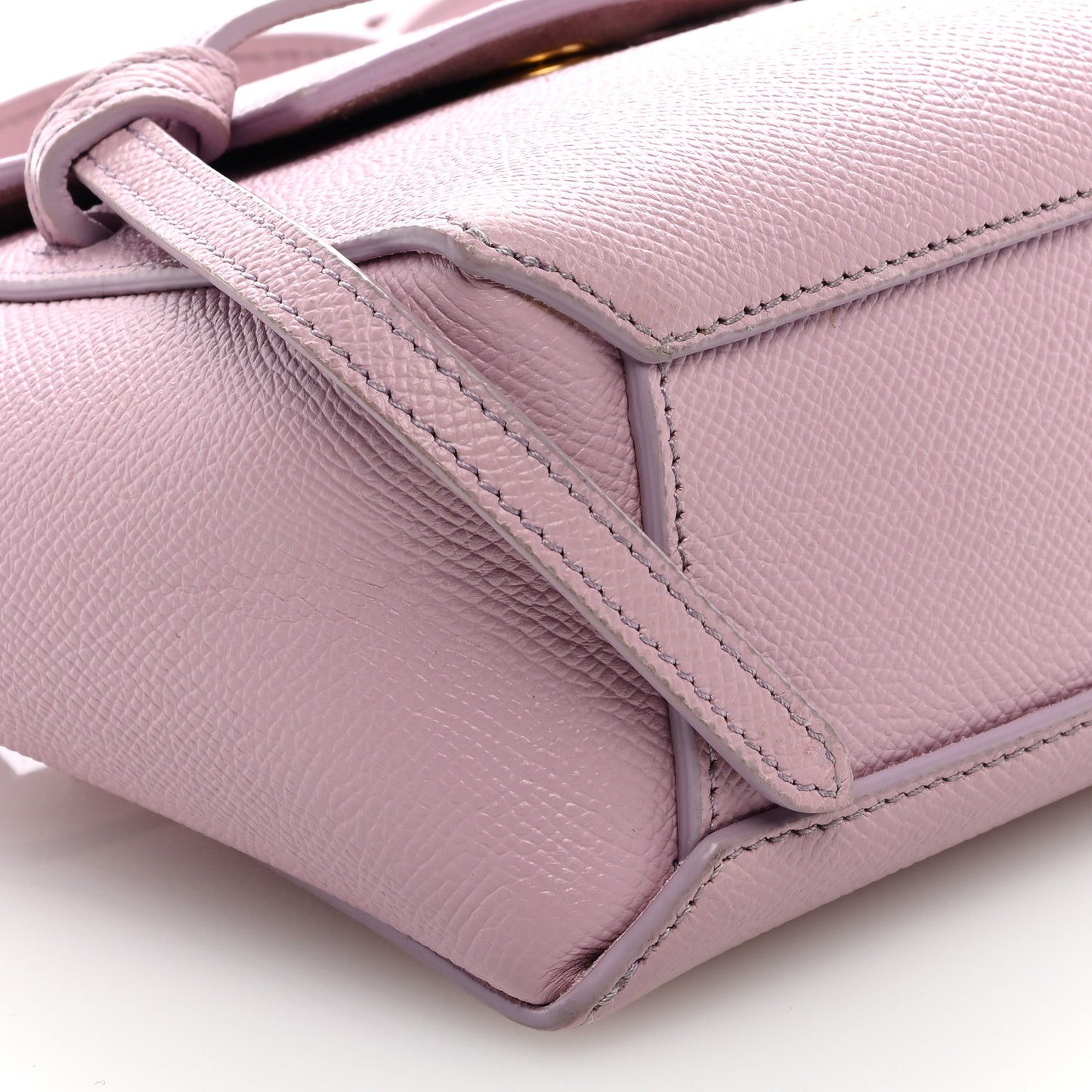 Grained Calfskin Pico Belt Bag Rose Quartz