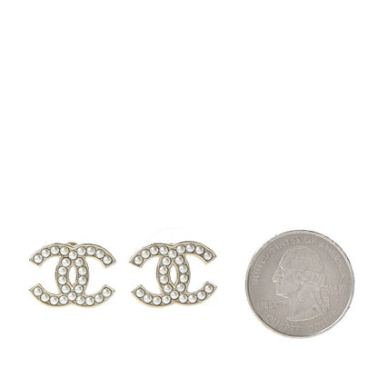 Chanel Pearl CC Earrings Gold 2 of 5