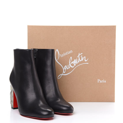 Christian Louboutin Calfskin Bas Relief Pietra 85 Ankle Boots 39.5 Black 11 of 11