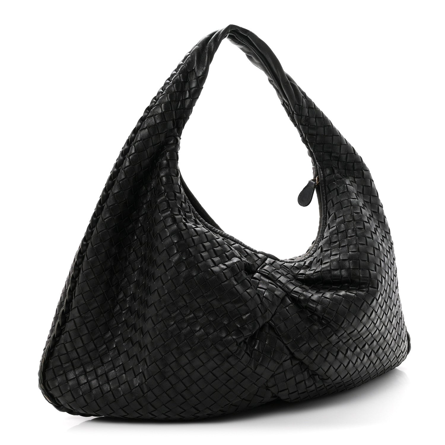 Bottega Veneta Nappa Intrecciato Pleated Large Veneta Hobo Black 2 of 9