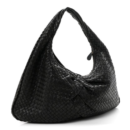 Bottega Veneta Nappa Intrecciato Pleated Large Veneta Hobo Black 2 of 9