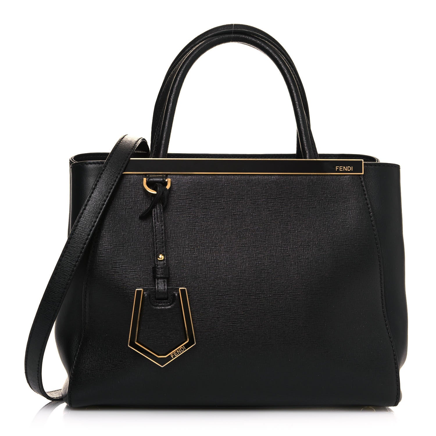 Fendi Vitello Elite Petite 2Jours Tote Black 1 of 15