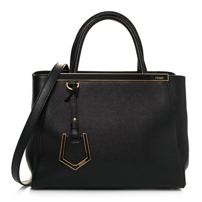 Fendi Vitello Elite Petite 2Jours Tote Black 1 of 15