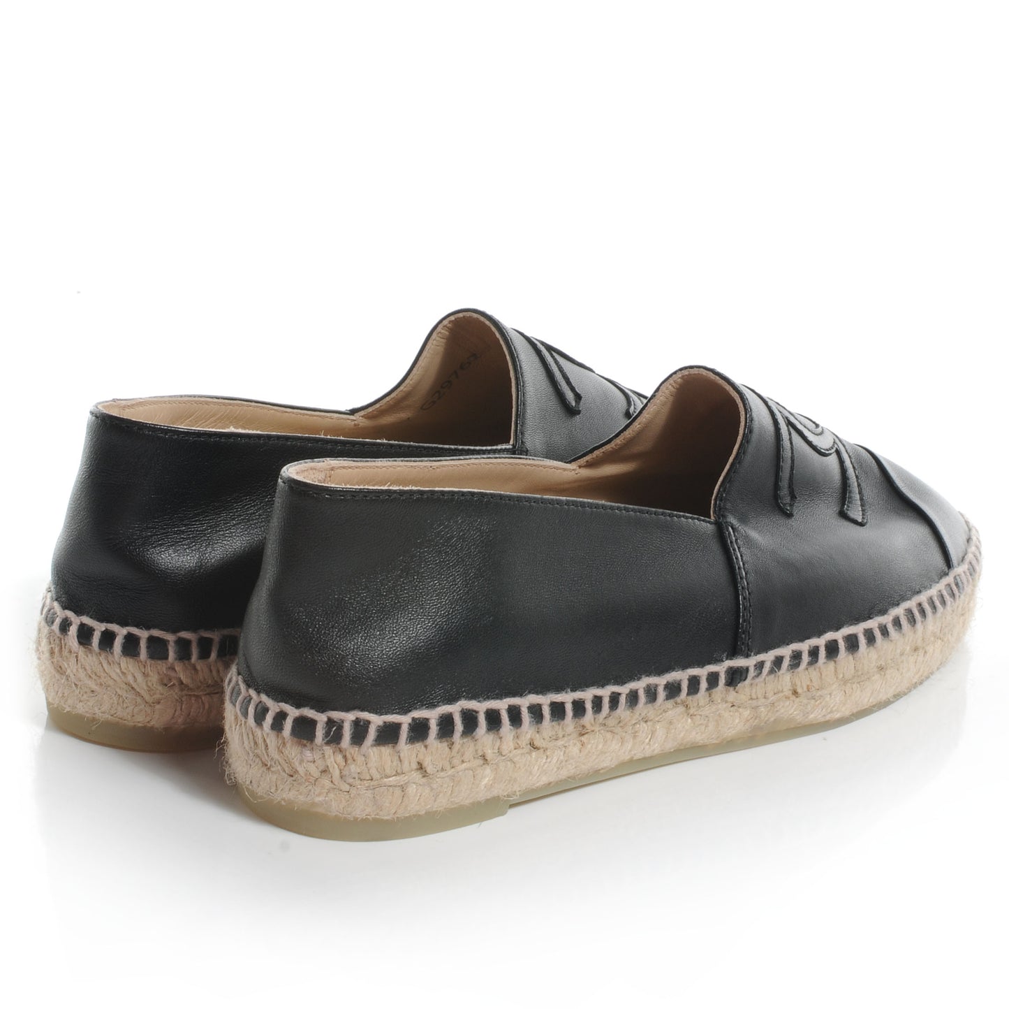 Lambskin Espadrille Flats Black 37