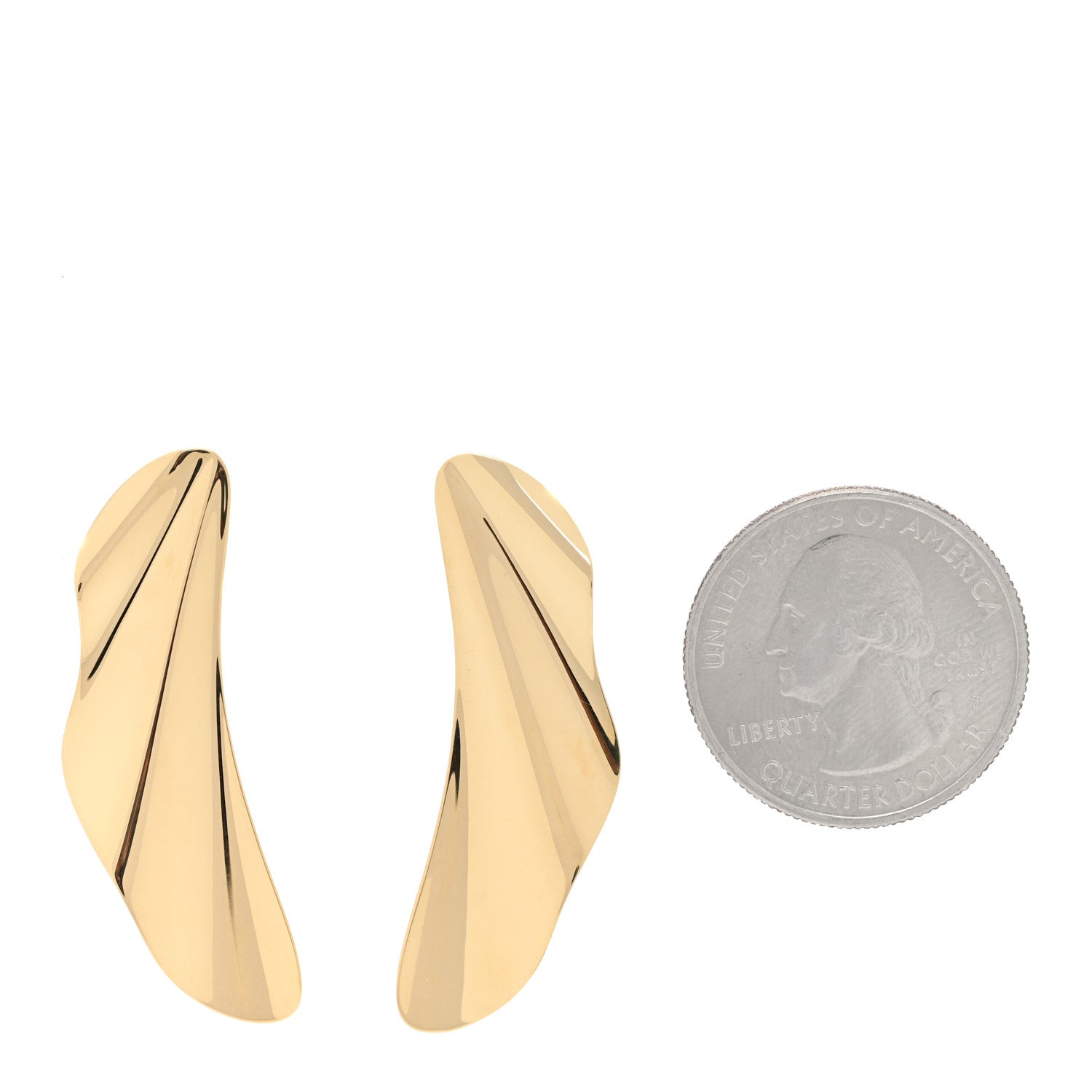 Tiffany 18K Yellow Gold Elsa Peretti Small High Tide Earrings 2 of 4