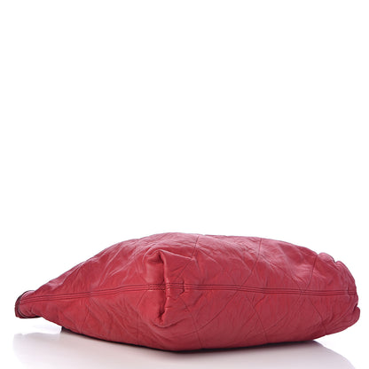 Lanvin Lambskin Quilted Amalia Cabas Tote Cherry 4 of 10