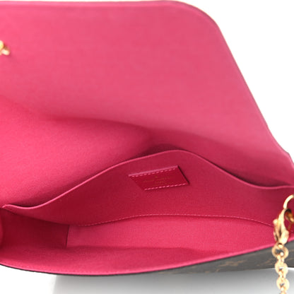 Louis Vuitton Monogram 2021 Christmas Animation Hollywood Pochette Felicie Chain Wallet Fuchsia 6 of 9