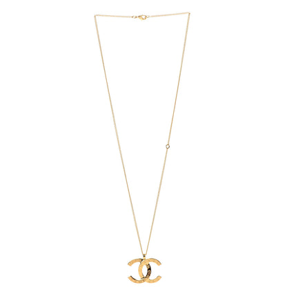 Chanel Metal CC Paris Button Necklace Gold 3 of 6