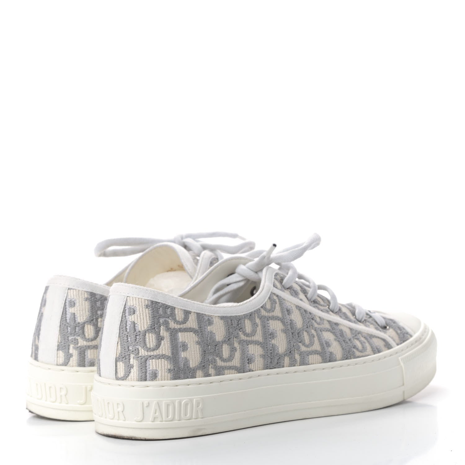 Christian Dior Canvas Oblique Walk'N'Dior Low Top Sneakers 40 Grey Stone 4 of 7