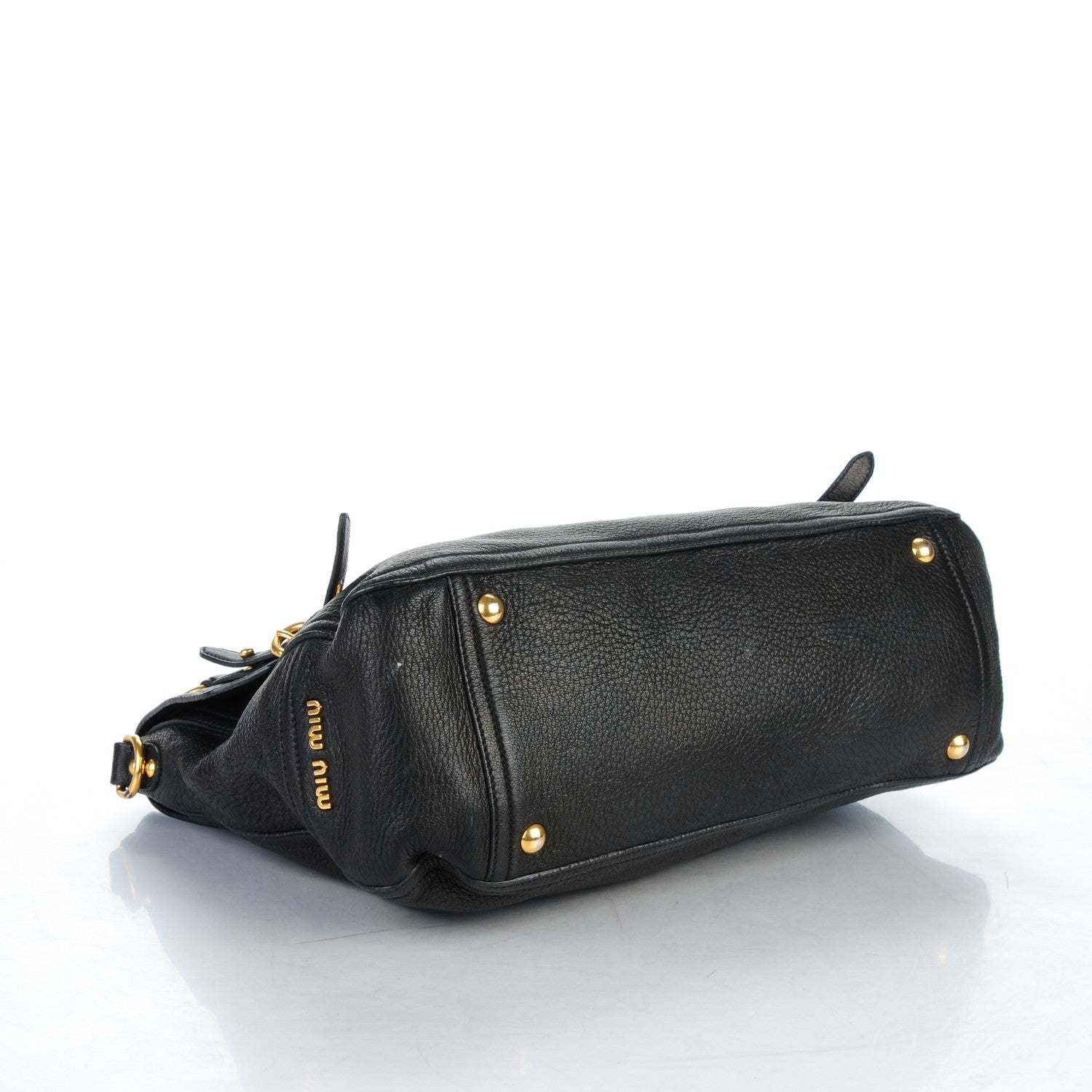 Miu Miu Cervo East-West Flap Satchel Nero Black 4 of 10