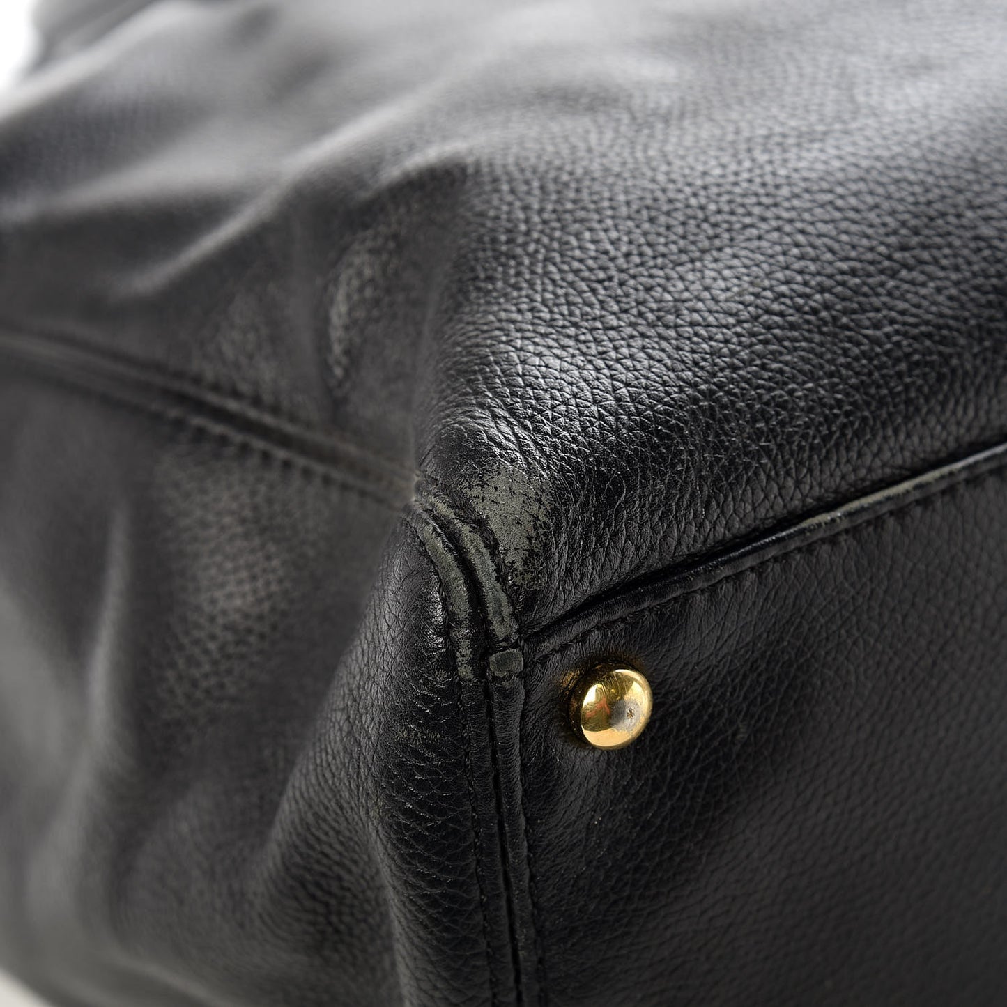 Calfskin Cerf Executive Shopper Tote Black
