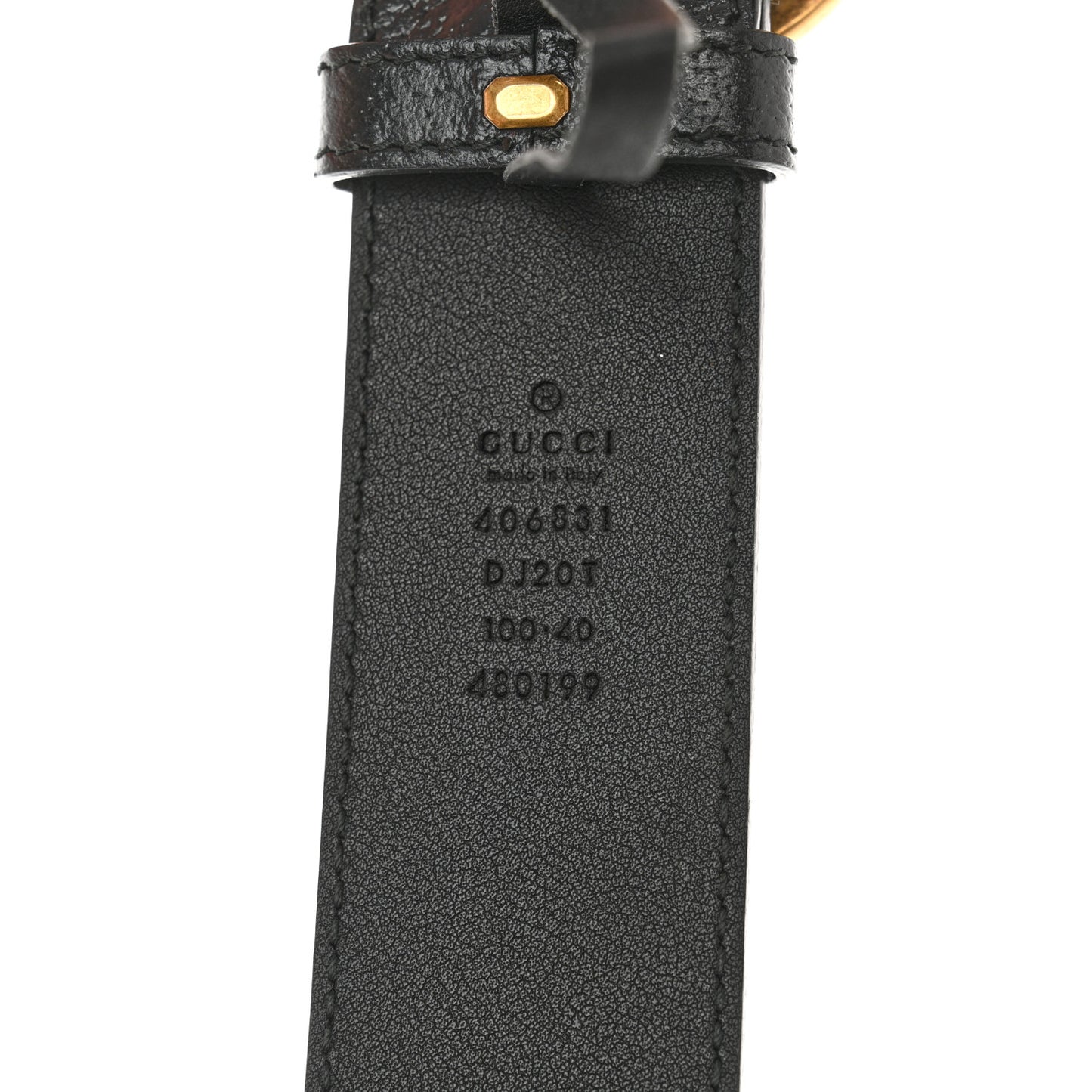 Textured Calfskin Double G 40mm Belt 100 40 Black
