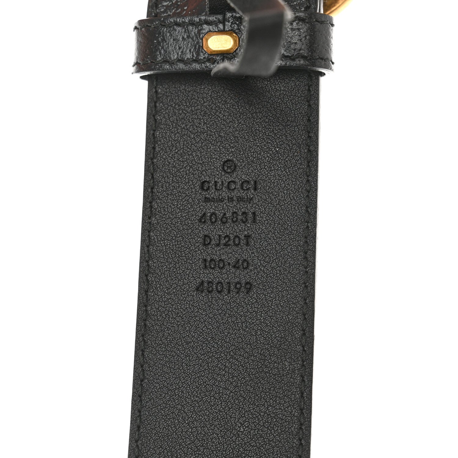 Gucci Textured Calfskin Double G 40mm Belt 100 40 Black 4 of 5
