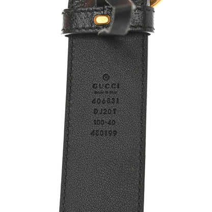 Gucci Textured Calfskin Double G 40mm Belt 100 40 Black 4 of 5