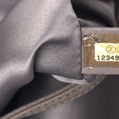 Chanel Calfskin Large Expandable Paris London Flap Bag Grey 6 of 8