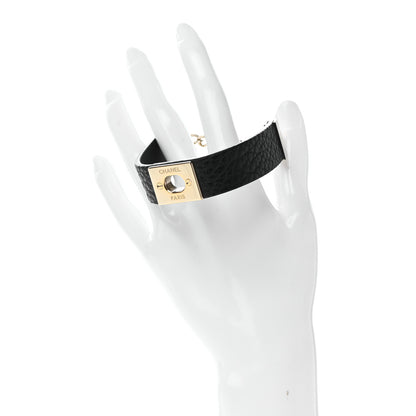 Chanel Calfskin CC Bracelet Black Gold 2 of 4