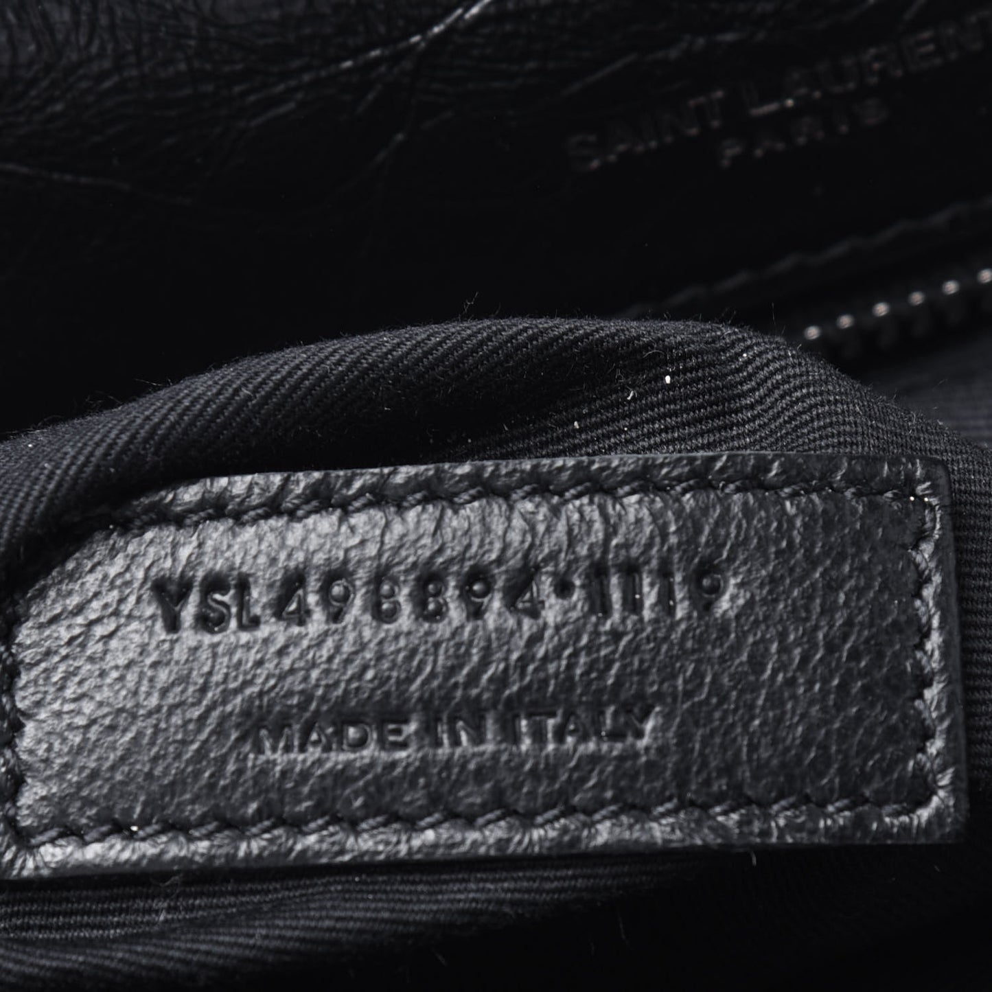 Crinkled Calfskin Matelasse Monogram Medium Niki Chain Satchel Black