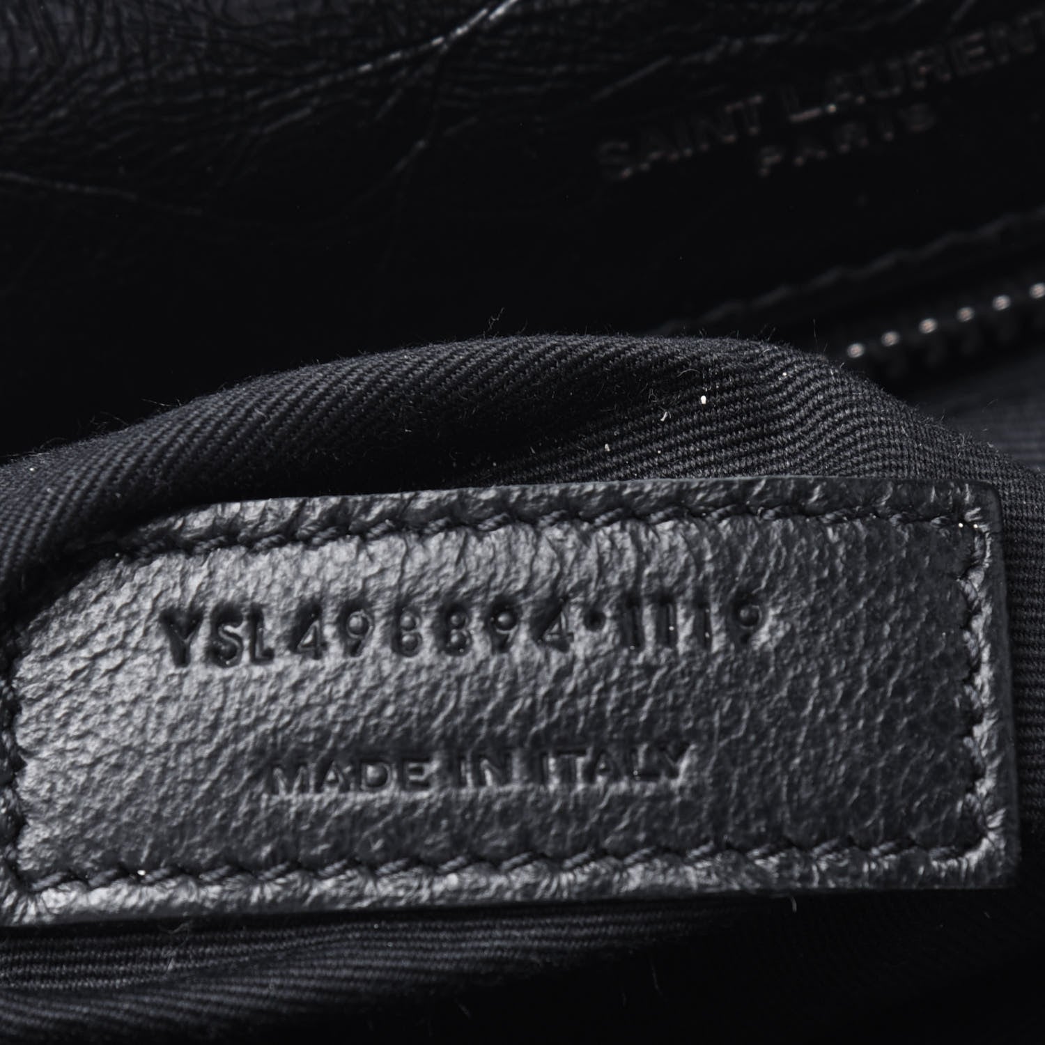 Saint Laurent Crinkled Calfskin Matelasse Monogram Medium Niki Chain Satchel Black 8 of 14