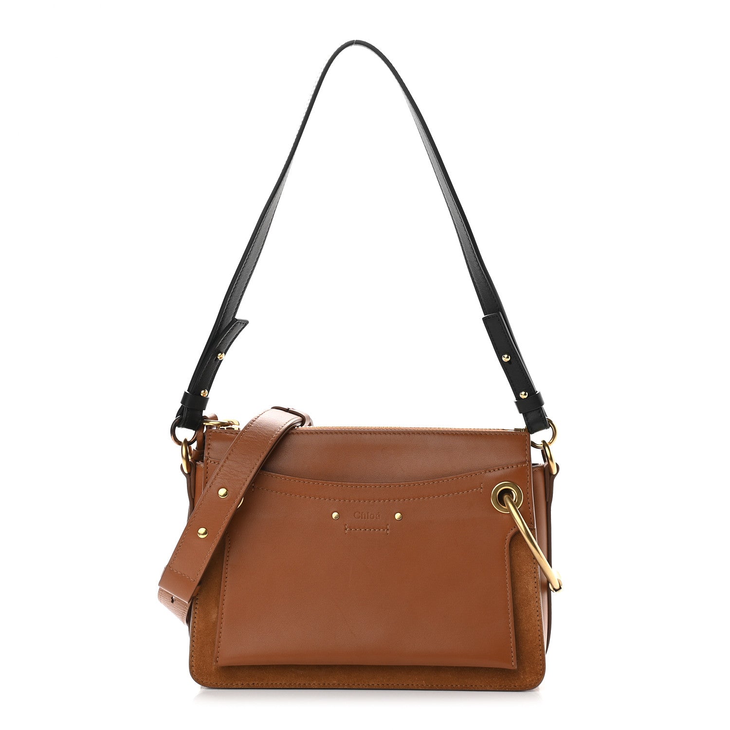 Chloe Calfskin Suede Small Roy Bag Caramel 1 of 9