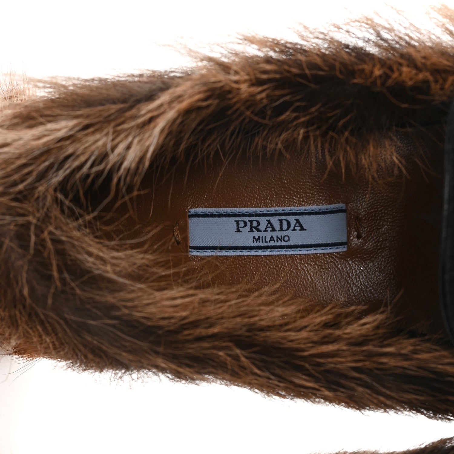 Prada Goat Hair Runway Slippers 35.5 Black Naturale Petunia 8 of 10