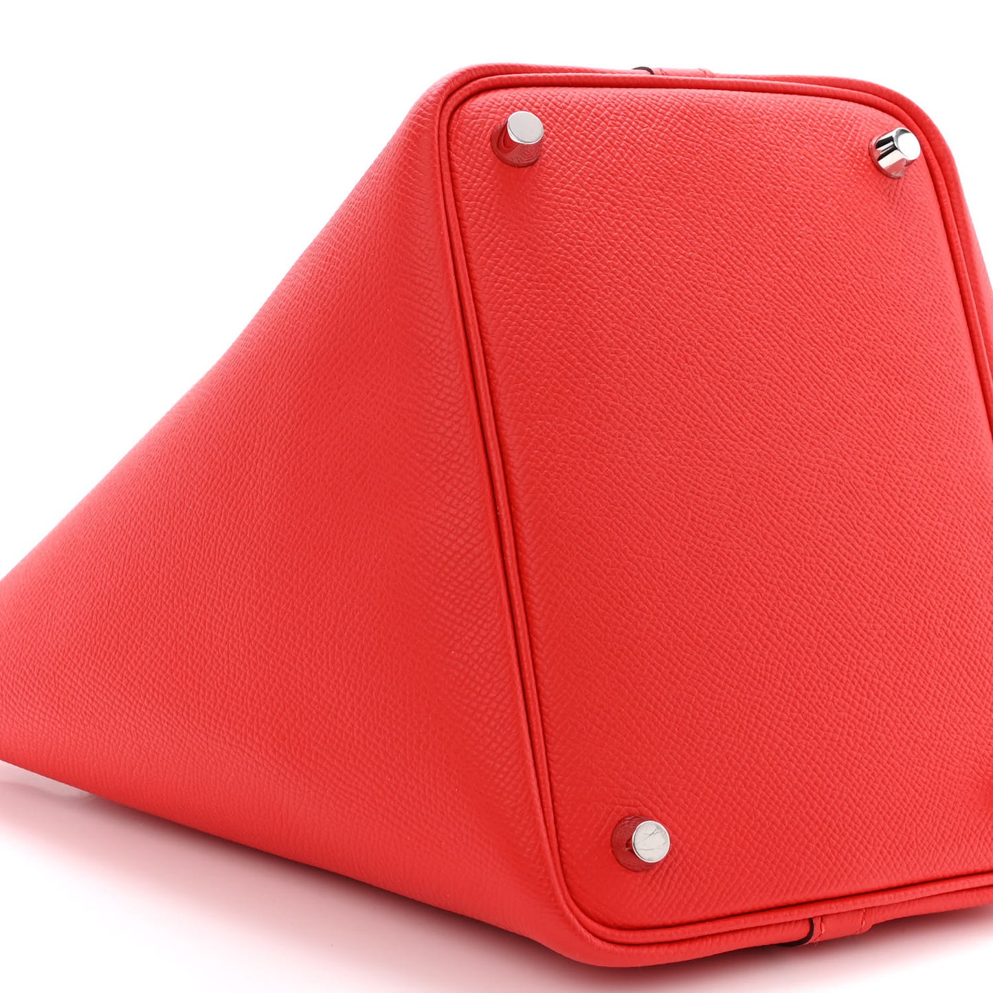 Epsom Tressage De Cuir Picotin Lock 18 PM Rouge Coeur Bleu du Nord Rouge H