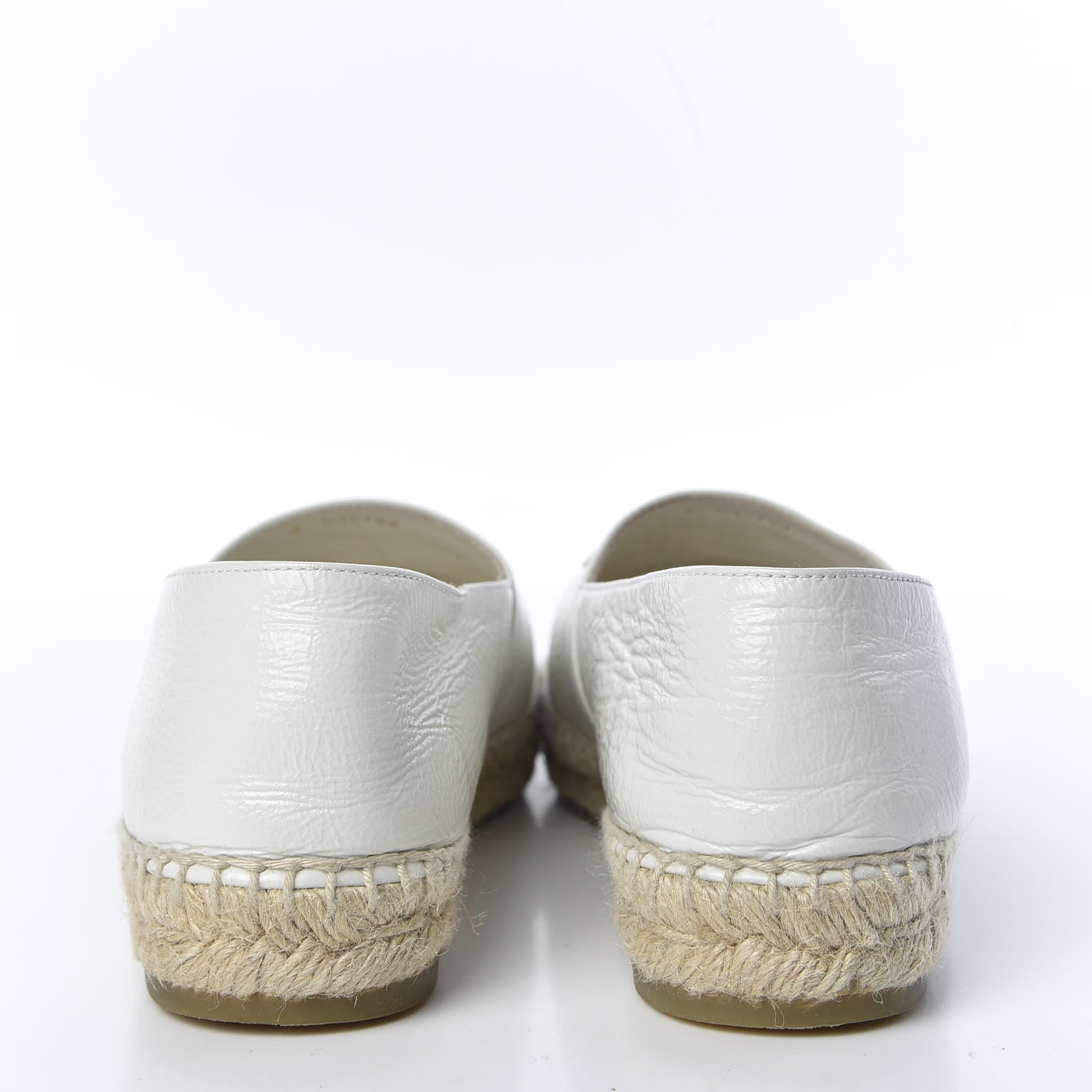 Chanel Distressed Patent CC Espadrilles 39 White 6 of 10