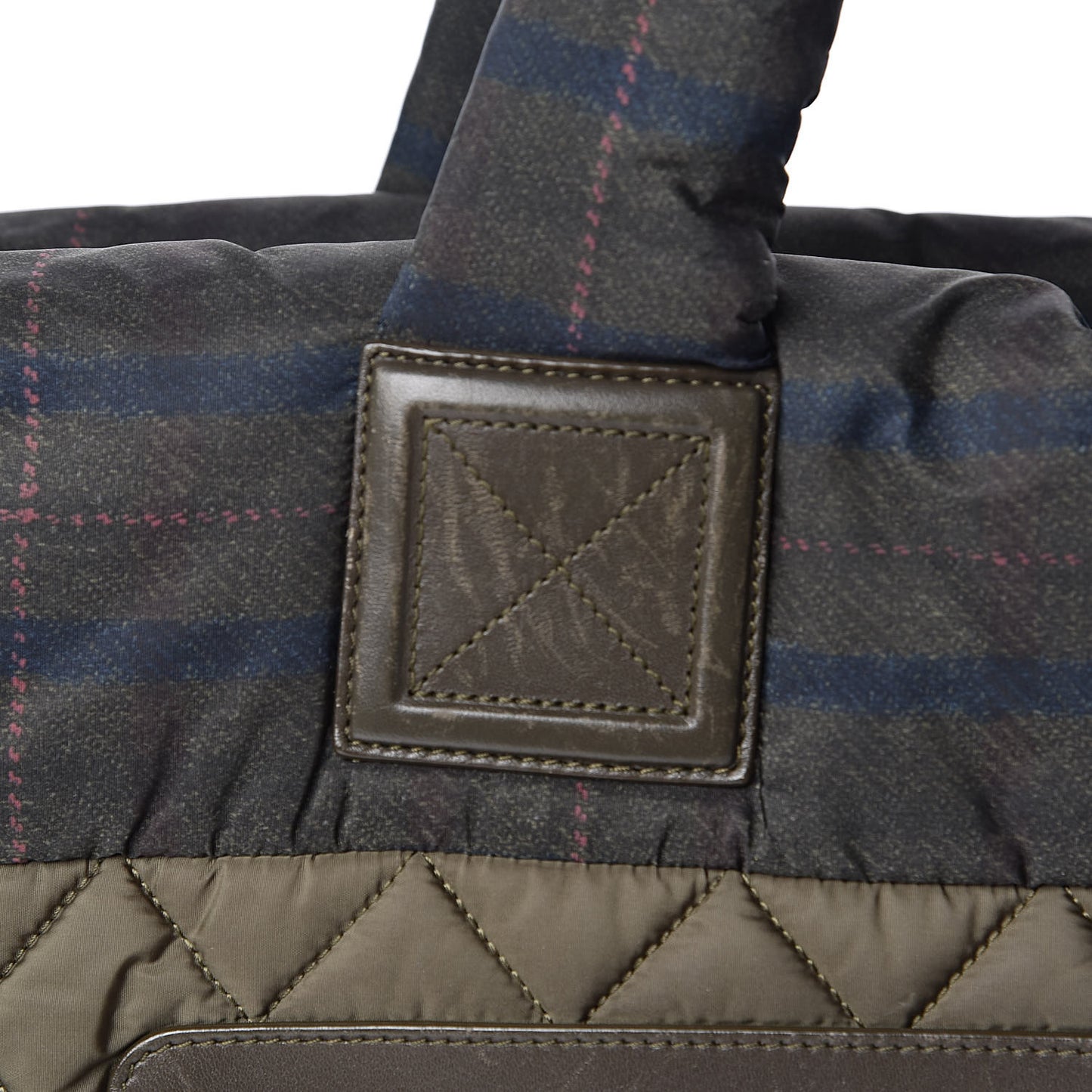 Nylon Quilted Large Coco Cocoon Tote Khaki
