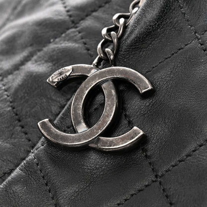 Chanel Calfskin Quilted Large Coco Pleats Tote Black 32 of 34