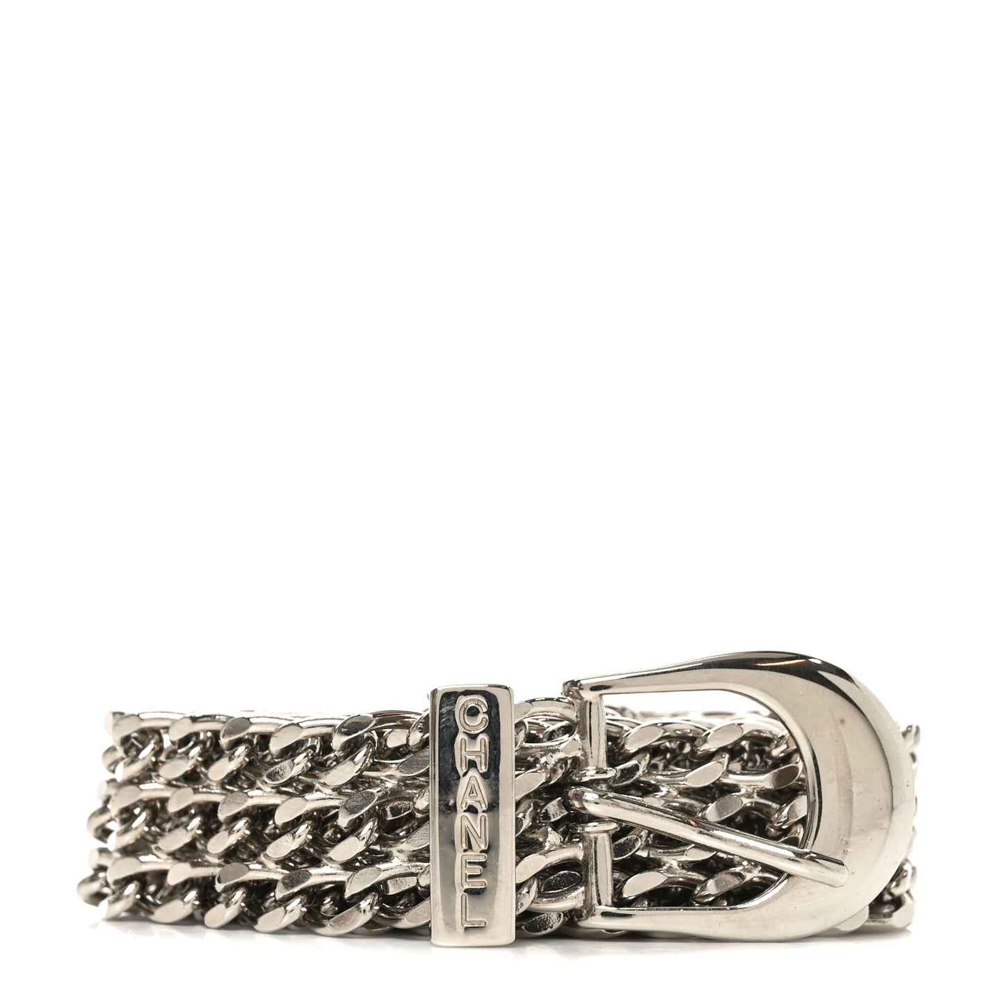 Metal Chain Link Belt Silver
