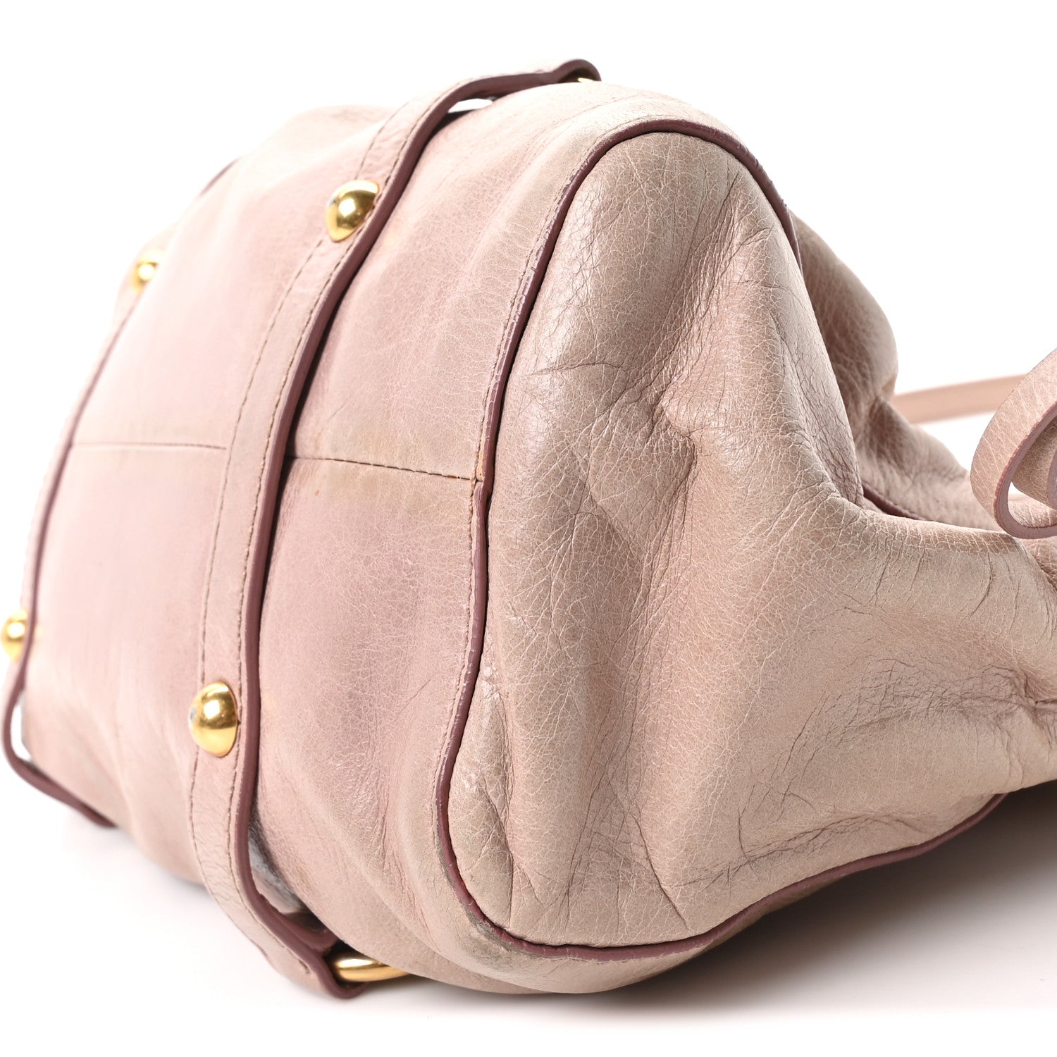 Miu Miu Vitello Shine Top Handle Satchel Mughetto 10 of 10