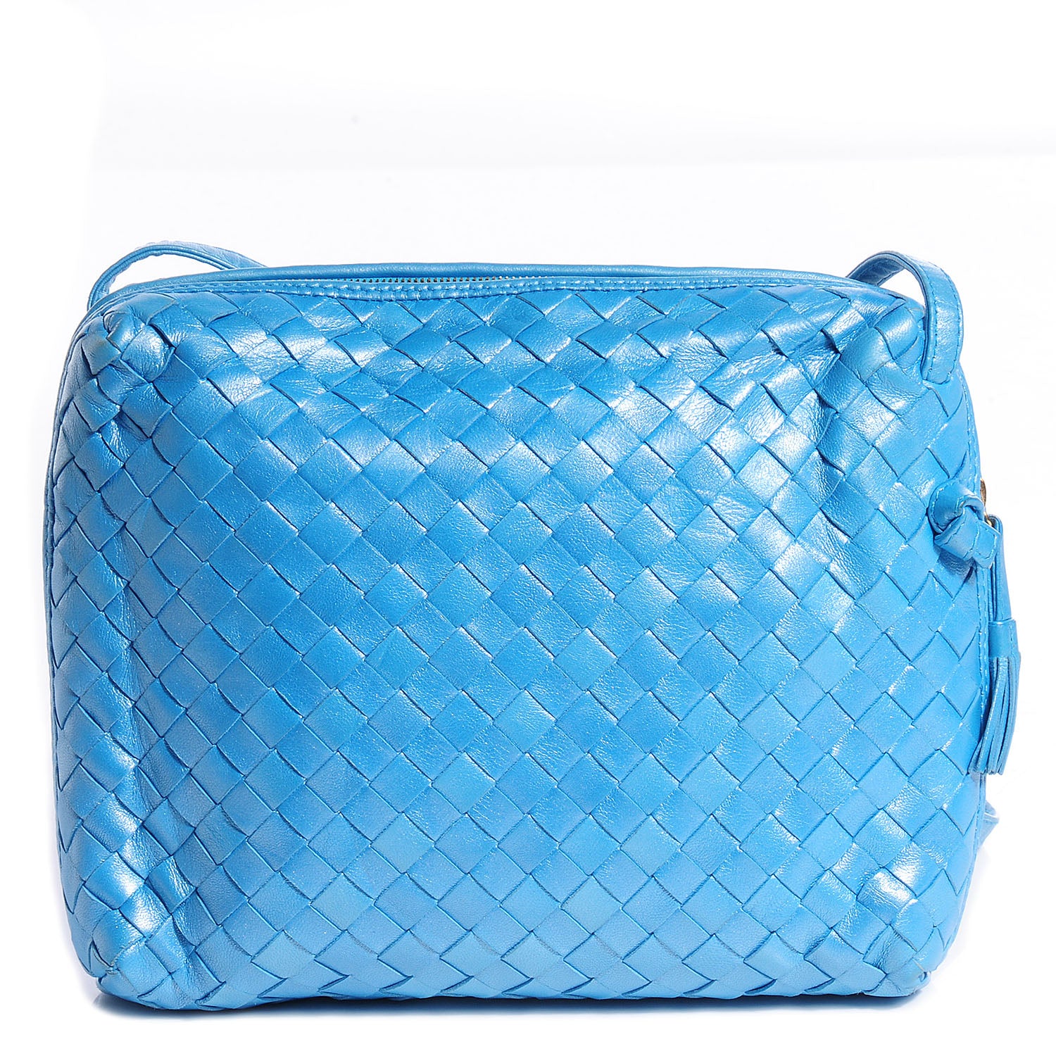Bottega Veneta Vintage Nappa Intrecciato Crossbody Bag Light Blue 1 of 9