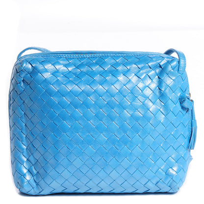 Bottega Veneta Vintage Nappa Intrecciato Crossbody Bag Light Blue 1 of 9