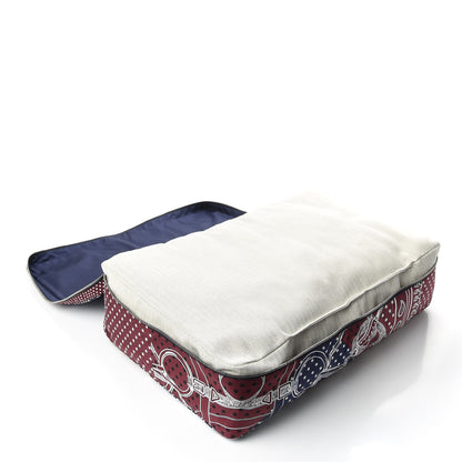 Hermes Silk Travelsilk Travel Cube Bordeaux Bleu Marine 7 of 20