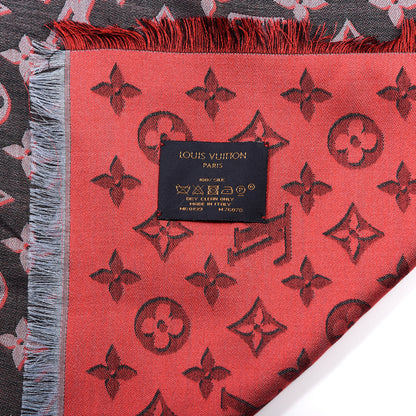 Louis Vuitton Silk 3D Monogram Shawl Charcoal Grey 4 of 4