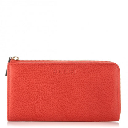 Gucci Pebbled Calfskin Donna Long Wallet Red 1 of 7