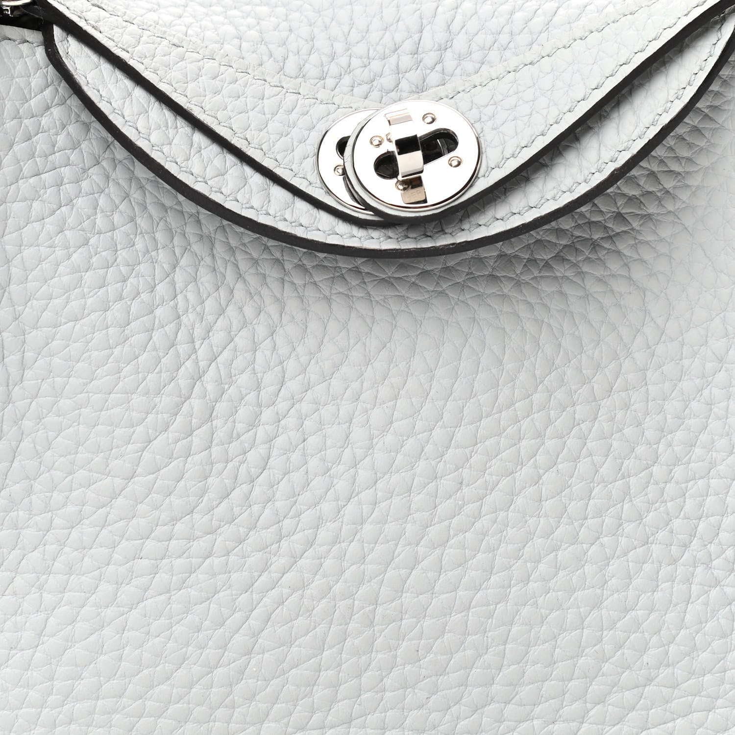 Hermes Taurillon Clemence Mini Lindy 20 Bleu Pale 8 of 12