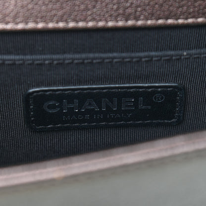 Chanel Iridescent Goatskin Quilted Small Boy Flap Brown 10 of 16