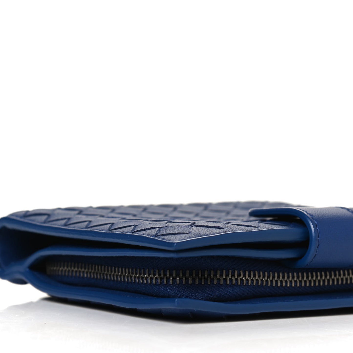Nappa Intrecciato Mini Wallet Blue